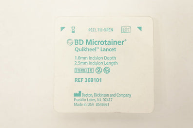 BD 368101 Microtainer Quikheel Lancet 1mm x 2.5mm